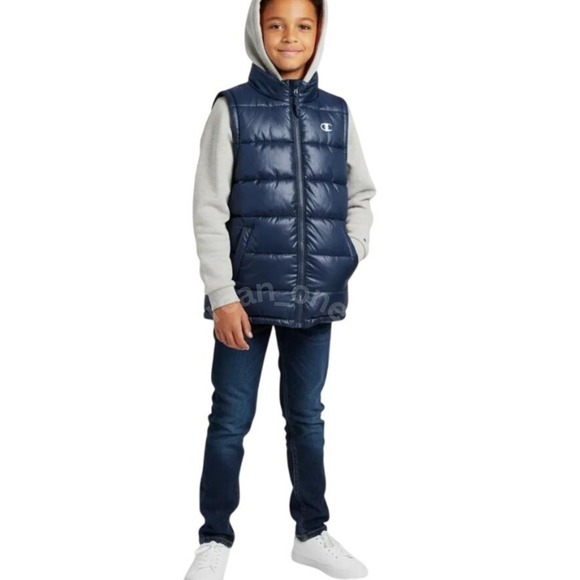 Chamopion Other - Champion Kids Activewear W/ Attached Hood & Sleeve Puffer Quilted Jacket Medium